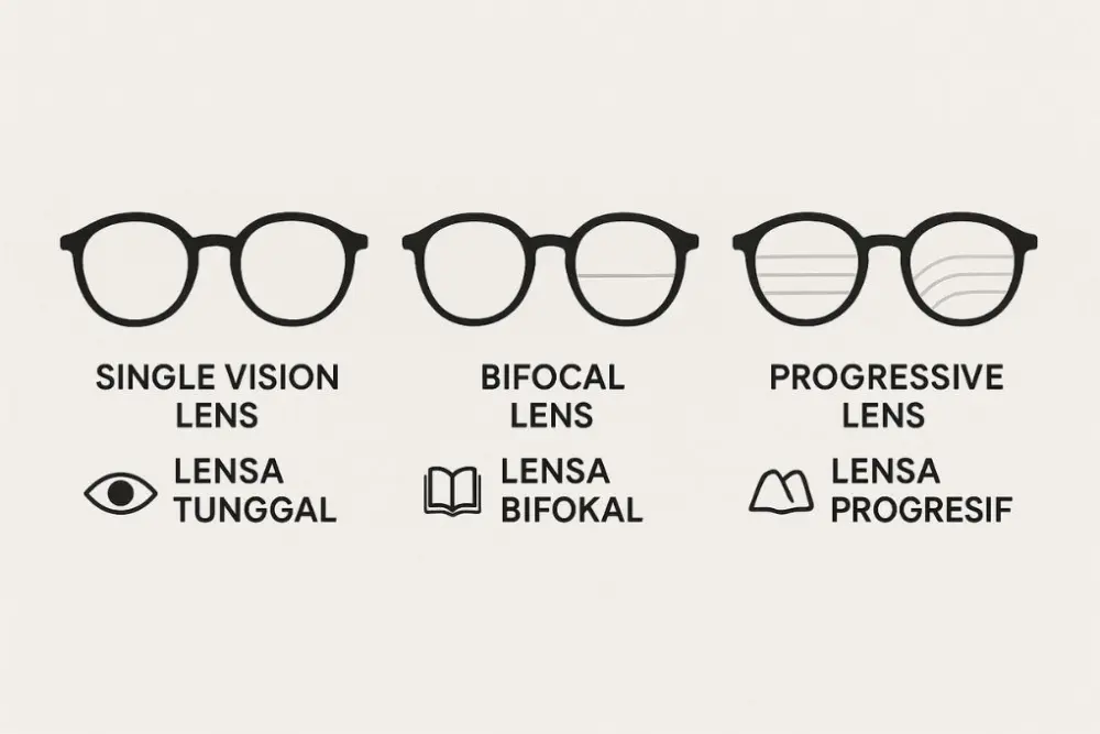 Jenis-Jenis Lensa Kacamata: Panduan Lengkap dari Single Vision hingga Progressive